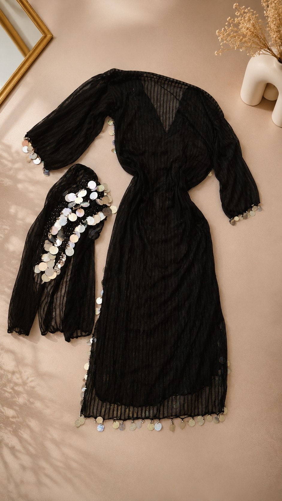 Robe orientale transparente taille standard