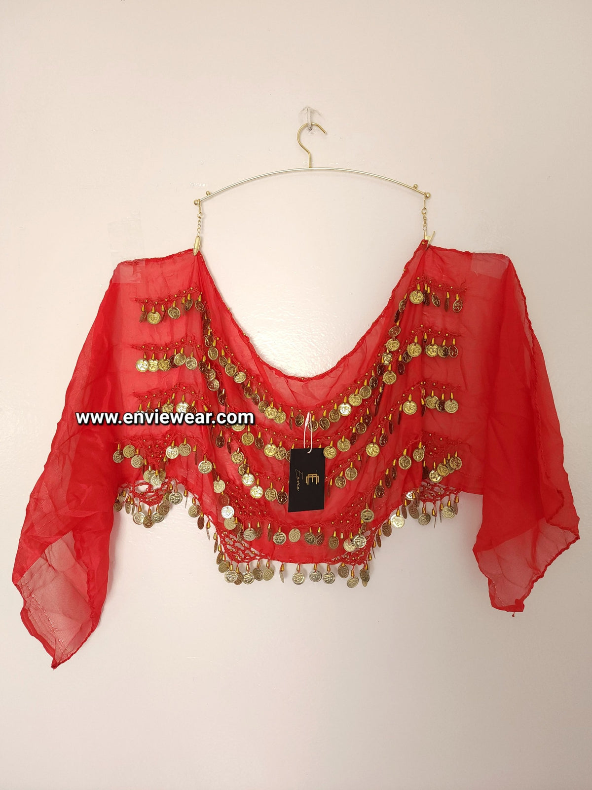 Ceinture orientale rouge doré