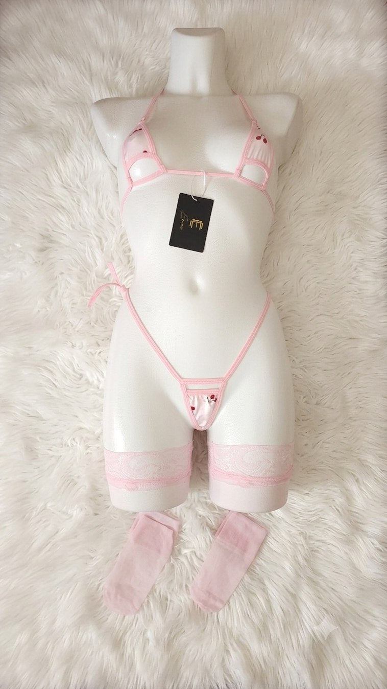 Ensemble lingerie 3 pièces taille ajustable