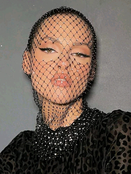 Full fishnet face masque