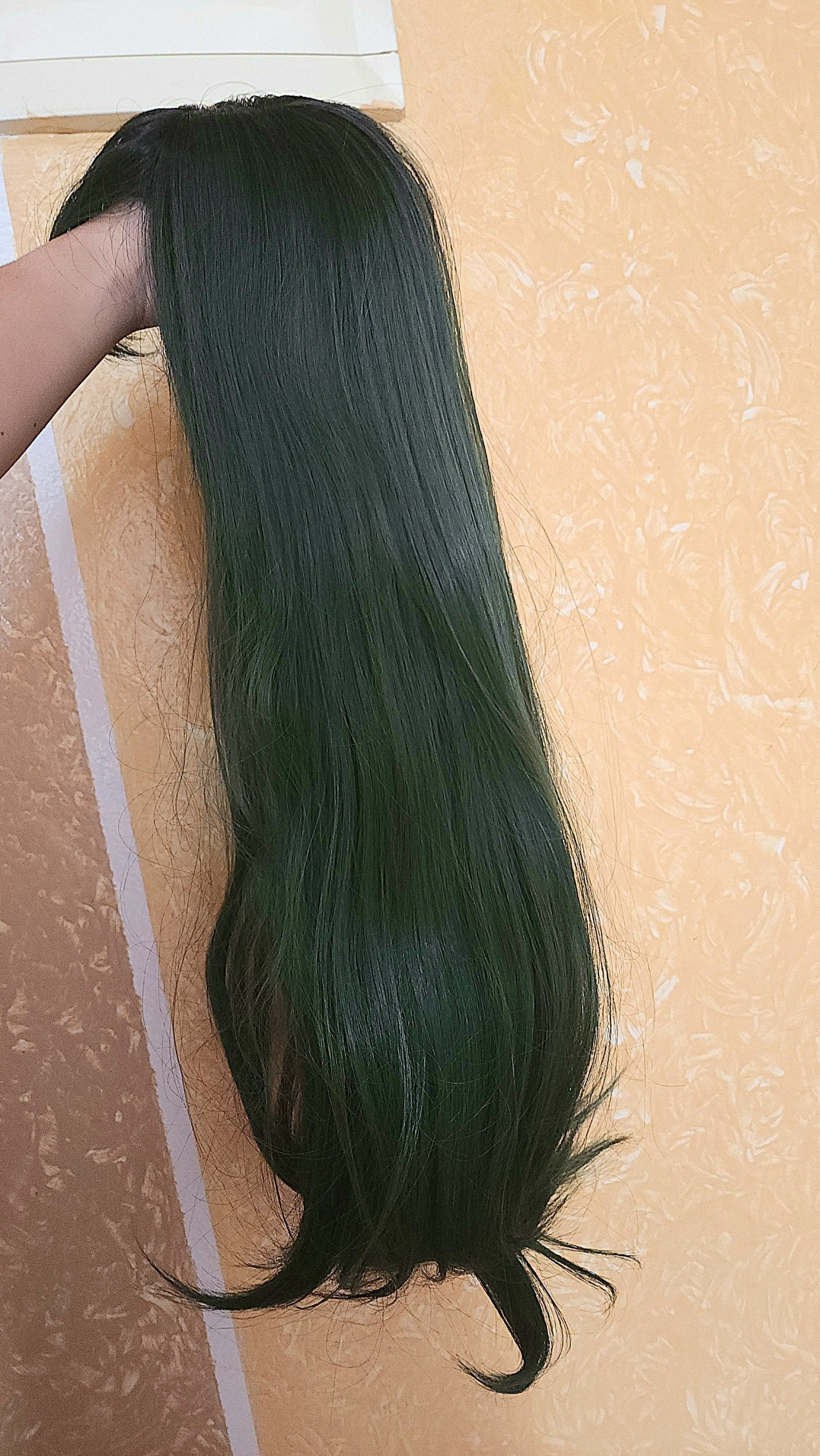 Green wig cosplay