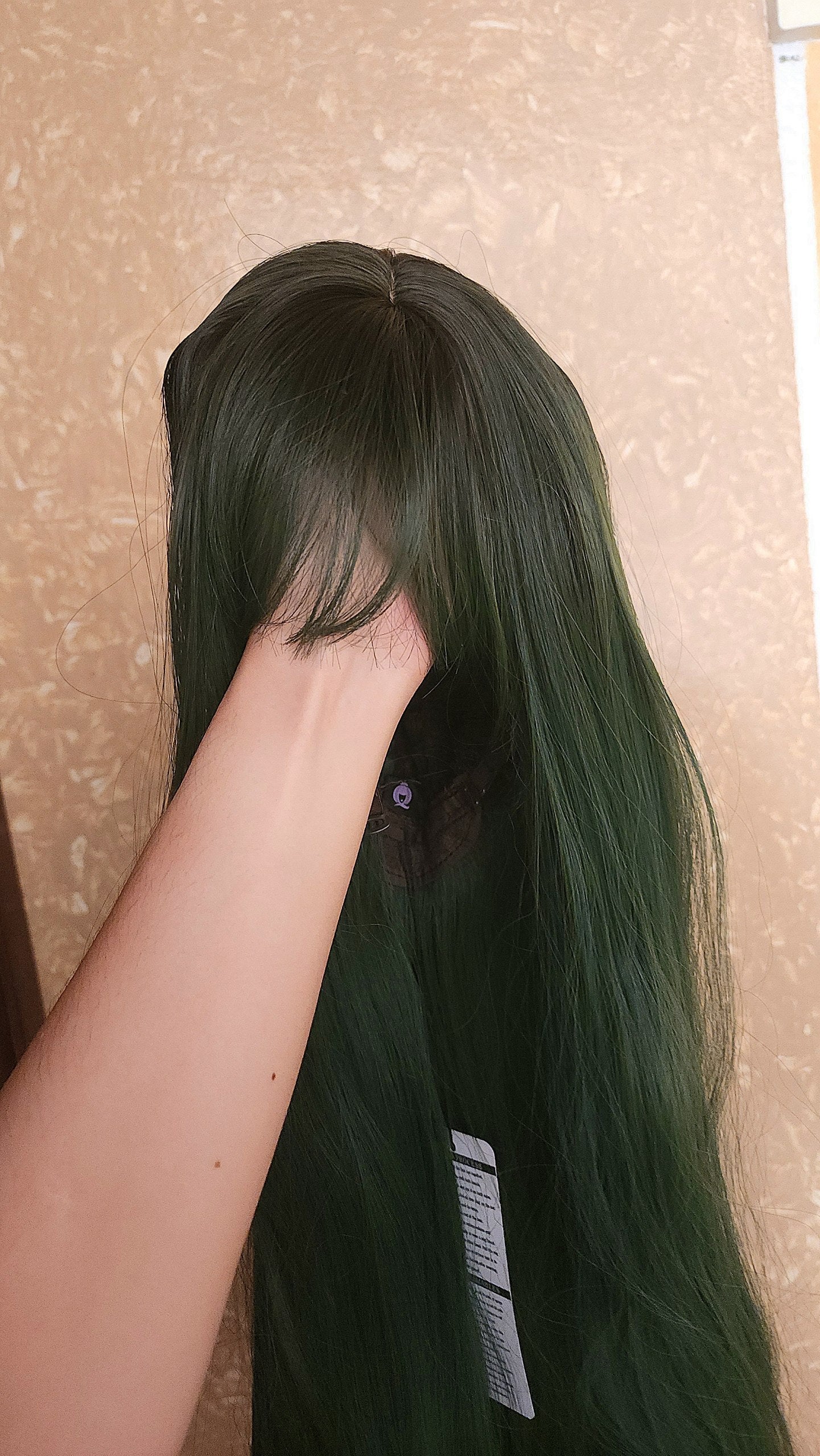 Green wig cosplay