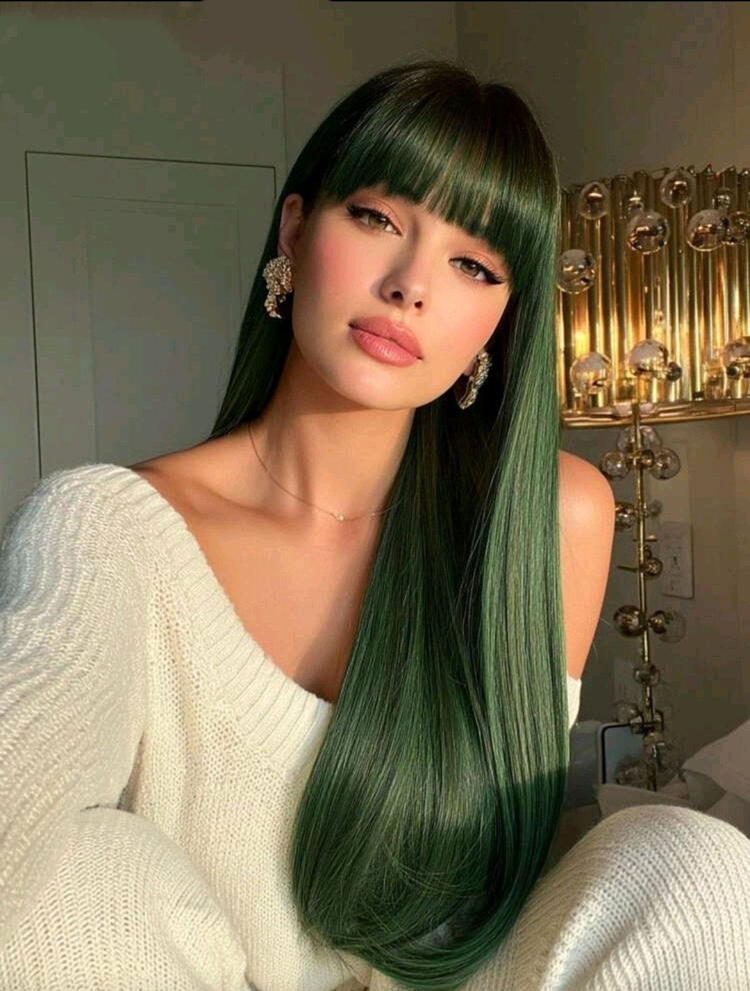 Green wig cosplay