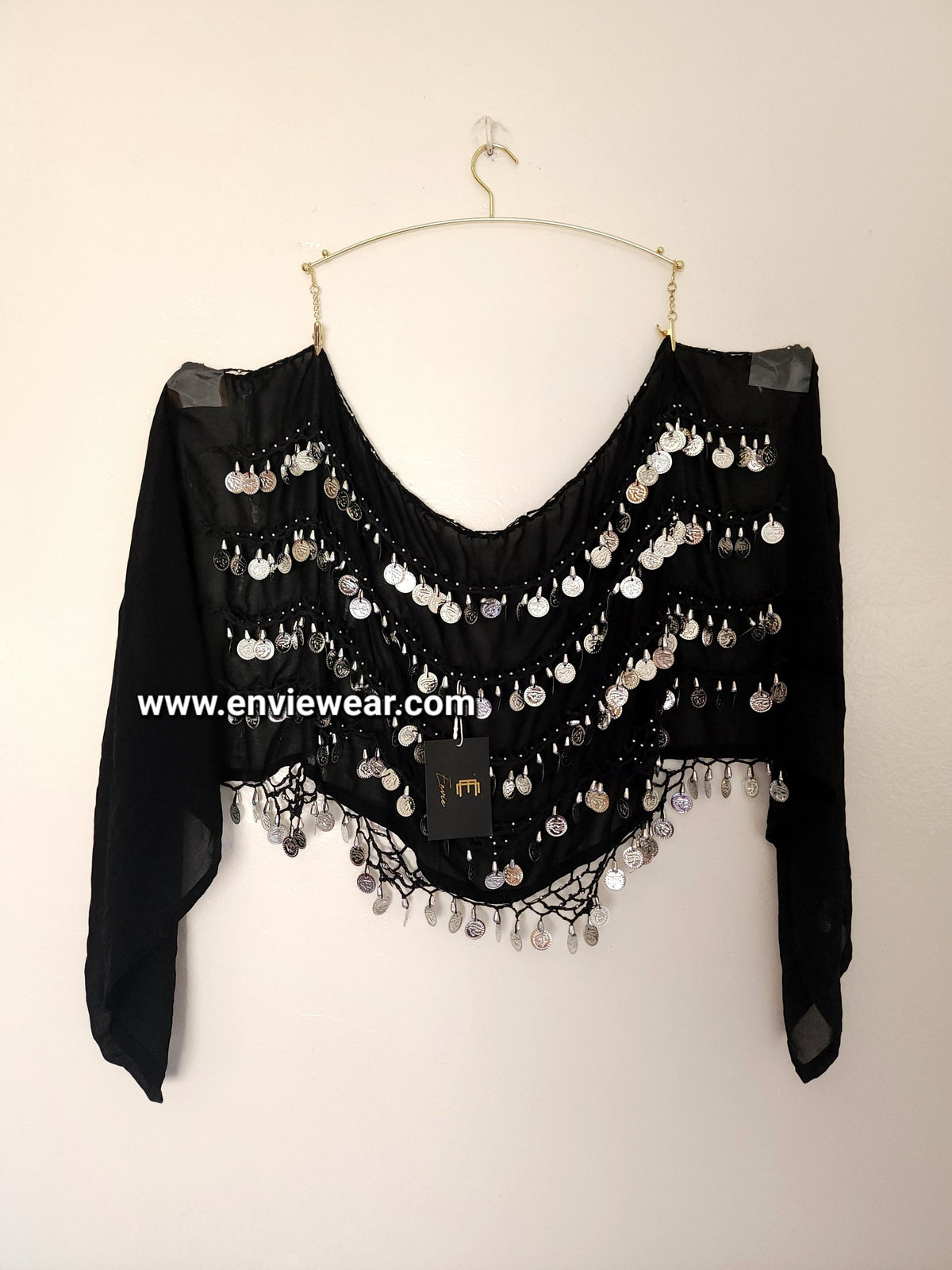 Ceinture orientale noir argenté