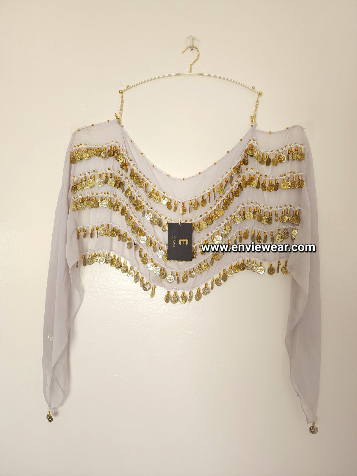 Ceinture orientale blanc doré