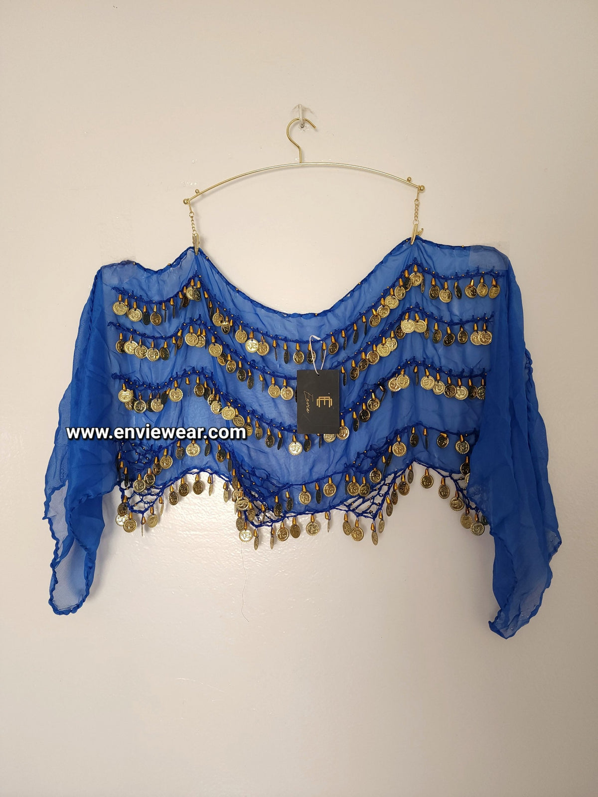 Ceinture orientale bleu doré