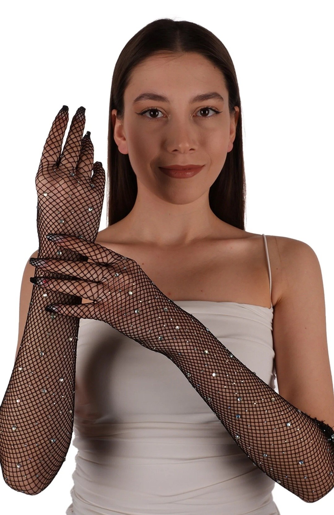Gloves élastique pailleté